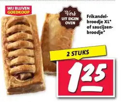 Nettorama Frikandel- broodje XL of saucijzen- broodje aanbieding