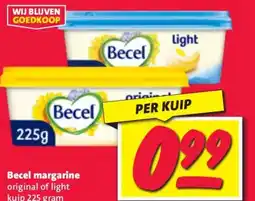 Nettorama Becel margarine original of light kuip aanbieding
