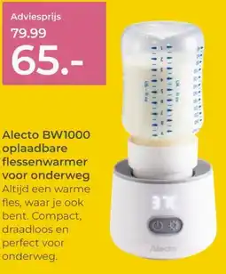 Prenatal Alecto BW1000 oplaadbare flessenwarmer voor onderweg aanbieding