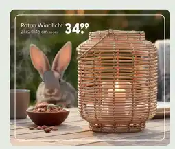 Marskramer Rotan windlicht 45 cm aanbieding