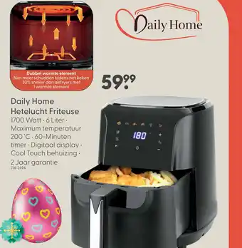 Marskramer DAILY HOME HETELUCHT FRITEUSE 6 LITER aanbieding