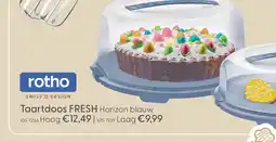 Marskramer Taartdoos hoog FRESH horizon blauw aanbieding