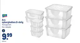 Makro Aro opbergbakken 8-delig aanbieding