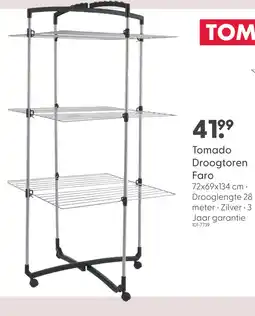 Marskramer Tomado-Metaltex Droogtoren Faro Zilver 72 x 69 x 134 cm aanbieding