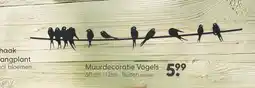 Marskramer Muurdeco vogels ijzer buiten 60 cm aanbieding