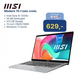 Levix Computershop MSI Modern 15 F13MG-430NL aanbieding