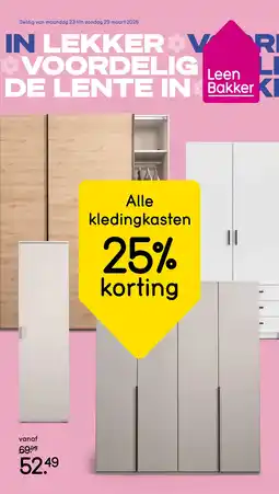 Leen Bakker Bekijk Alle kledingkasten 25% korting[link] aanbieding
