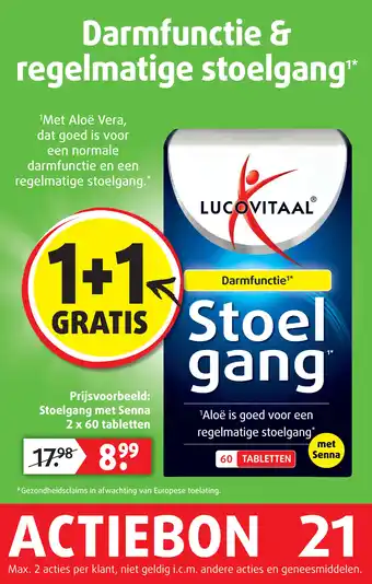 Lucovitaal Darmfunctie & regelmatige stoelgang aanbieding