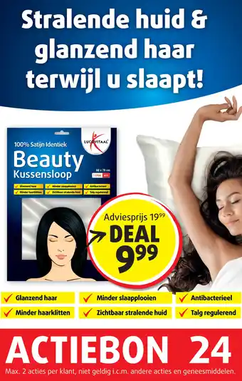 Lucovitaal 100% Satijn ldentiek Beauty Kussensloop aanbieding