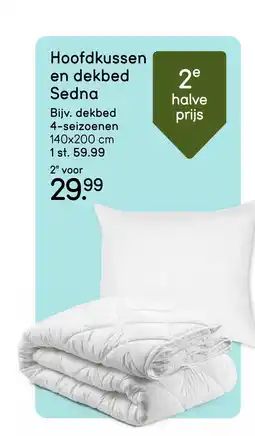 Leen Bakker Bekijk Hoofdkussens en dekbed Sedna 2e halve prijs[link] aanbieding
