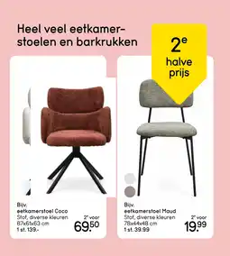 Leen Bakker Bekijk eetkamerstoelen en barkrukken[link] aanbieding