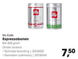 HANOS Illy Cafe Espressobonen aanbieding