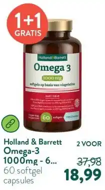 Holland & Barrett Omega-3 1000mg - 60 softgels aanbieding