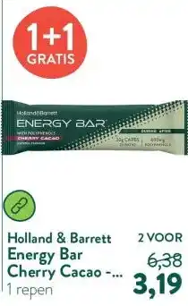 Holland & Barrett Energy Bar Cherry Cacao - 48g aanbieding