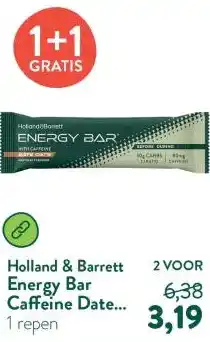 Holland & Barrett Energy Bar Caffeine Date Oats - 48g aanbieding