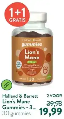 Holland & Barrett Lion's Mane Gummies - 30 gummies aanbieding