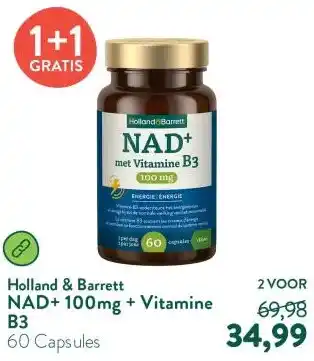 Holland & Barrett NAD+ 100mg + Vitamine B3 aanbieding