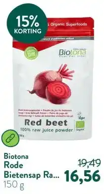 Holland & Barrett Rode Bietensap Raw Poeder BIO aanbieding