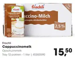 HANOS Frischli Cappuccinomelk Opschuimmelk aanbieding
