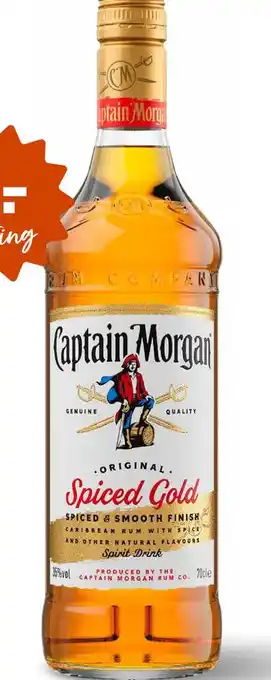 Gall & Gall Captain Morgan Spiced Gold 70CL aanbieding