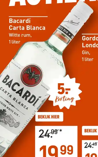 Gall & Gall Bacardí Carta Blanca 100CL aanbieding