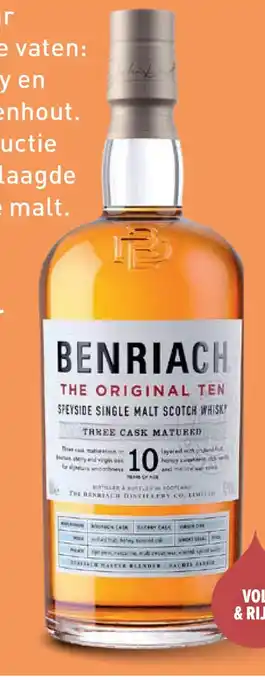 Gall & Gall Benriach Original Ten 70CL aanbieding