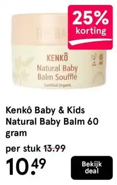 Etos Kenkô Baby & Kids Natural Baby Balm 60 gram aanbieding
