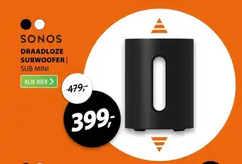 Expert Sonos Sub mini Zwart aanbieding
