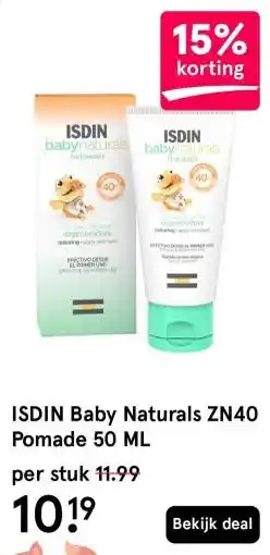 Etos ISDIN Baby Naturals ZN40 Pomade 50 ML aanbieding
