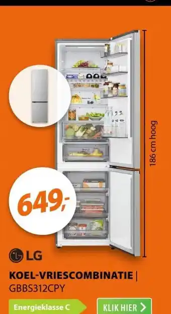 Expert LG GBBS312CPY Zilver aanbieding