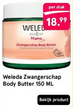 Etos Weleda Zwangerschap Body Butter 150 ML aanbieding