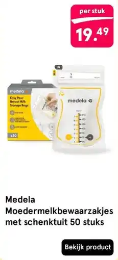 Etos Medela Moedermelkbewaarzakjes met schenktuit 50 stuks aanbieding