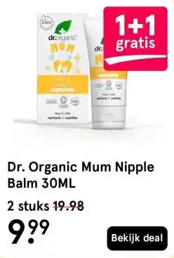 Etos Dr. Organic Mum Nipple Balm 30ML aanbieding