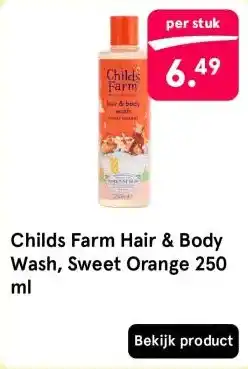 Etos Childs Farm Hair & Body Wash, Sweet Orange 250 ml aanbieding