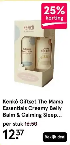 Etos Kenkô Giftset The Mama Essentials Creamy Belly Balm & Calming Sleep Lotion aanbieding