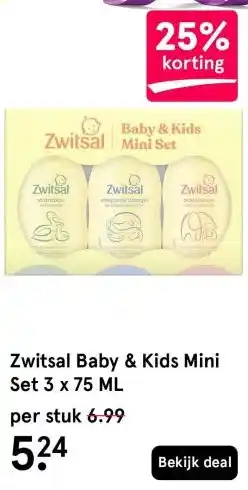 Etos Zwitsal Baby & Kids Mini Set 3 x 75 ML aanbieding