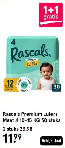 Etos Rascals Premium Luiers Maat 4 10-15 KG 30 stuks aanbieding