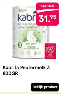 Etos Kabrita Peutermelk 3 800GR aanbieding