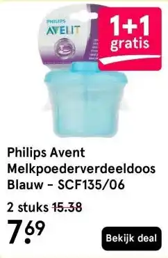 Etos Philips Avent Melkpoederverdeeldoos Blauw - SCF135/06 aanbieding