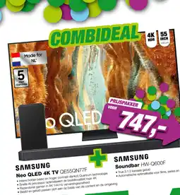 EP EP:Bundelactie Samsung QE55QN77F TV+ HW-Q600F Soundbar aanbieding