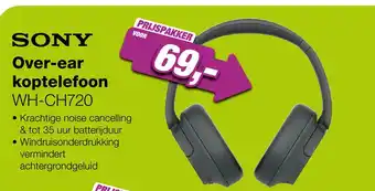 EP Sony WH-CH720 over-ear koptelefoon - Zwart aanbieding