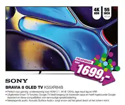 EP Sony Bravia 8 K55XR84PAEP OLED 4K TV (2024) aanbieding