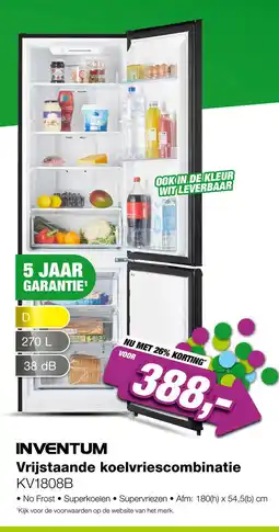 EP Inventum KV1808B Koel-vriescombinatie aanbieding