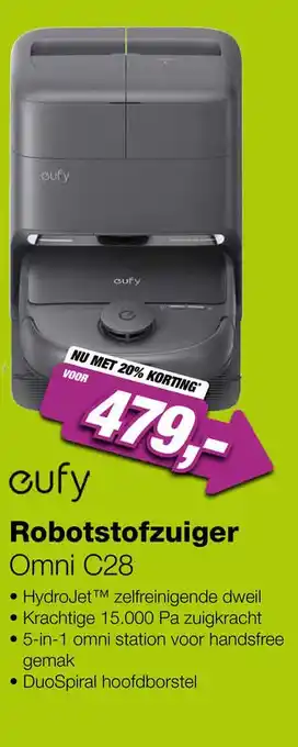 EP Eufy Robotstofzuiger Omni C28 aanbieding