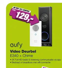 EP Eufy Video Deurbel E340 + Chime aanbieding