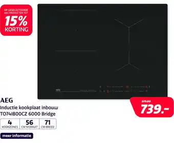 Electroworld AEG TO74IB00CZ 6000 Bridge aanbieding