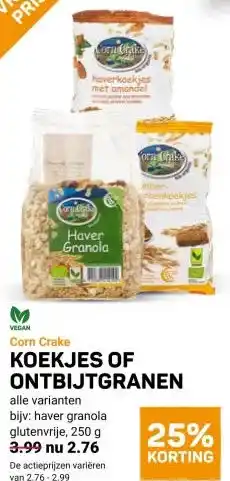 Ekoplaza KOEKJES OF ONTBIJTGRANEN aanbieding