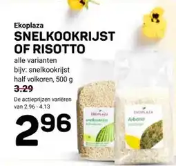 Ekoplaza SNELKOOKRIJST OF RISOTTO aanbieding