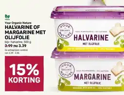 Ekoplaza Your Organic Nature HALVARINE OF MARGARINE MET OLIJFOLIE aanbieding