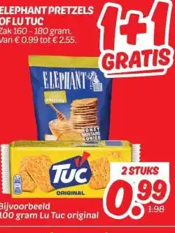 Dekamarkt ELEPHANT PRETZELS OF LU TUC aanbieding